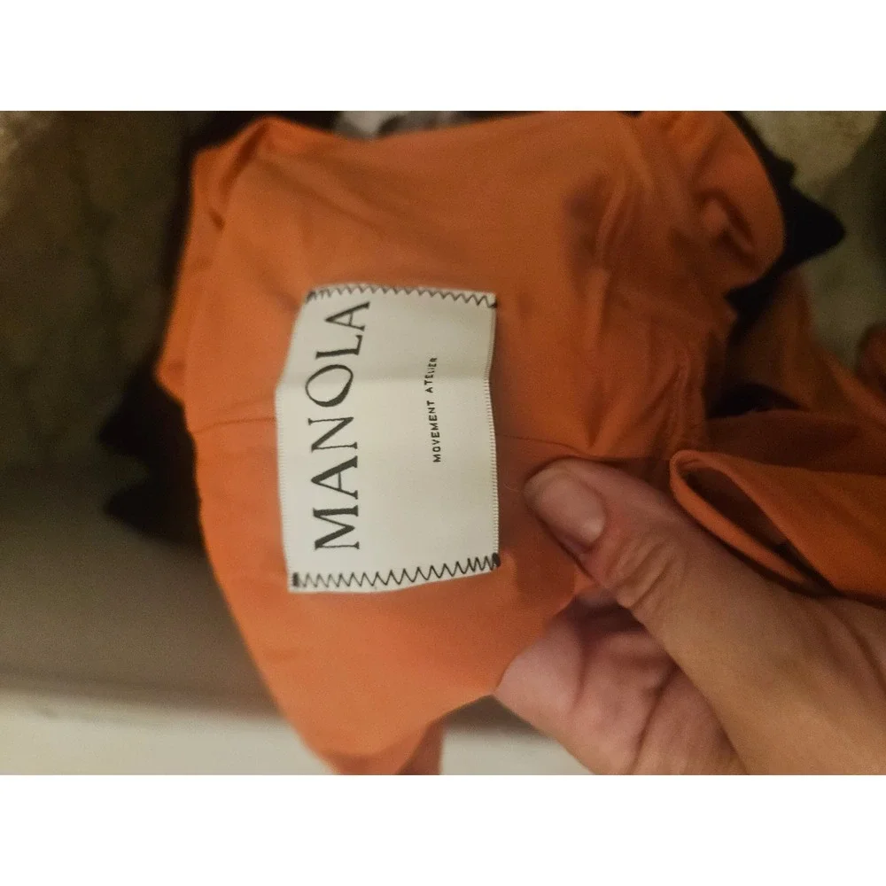Manola Movement Atelier Activewear Set Burnt Orange Leggings Long Sleeve Top